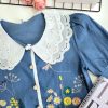 韩版刺绣denim时装上衣 (3356)