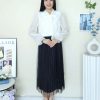 高端蕾丝提花气质上衣 (8635)A16