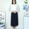 高端蕾丝提花气质上衣 (8635)A16