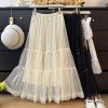 高档Ribbon网纱Midi Skirt (8285)A10