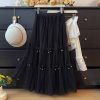 高档Ribbon网纱Midi Skirt (8285)A10