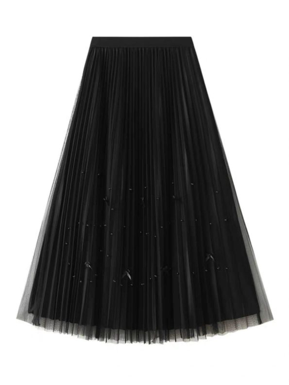 高品两穿Ribbon Pleated 纱裙 (1607)A10