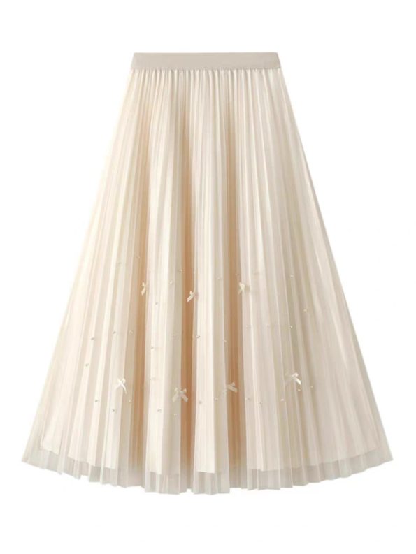 高品两穿Ribbon Pleated 纱裙 (1607)A10