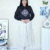 高档Ribbon网纱Midi Skirt (8285)A10