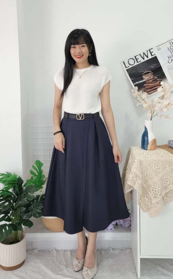 Premium Suit Midi Skirt (118)D22