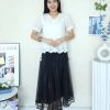韩版V领Embroidery时装上衣 (8663)A14