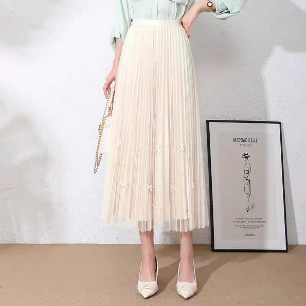 高品两穿Ribbon Pleated 纱裙 (1607)A10