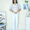 法式风绣花拼接桐花时装上衣 (8216)