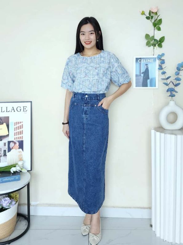 Premium Slim Denim Skirt (New Arrivals) (2669)A18