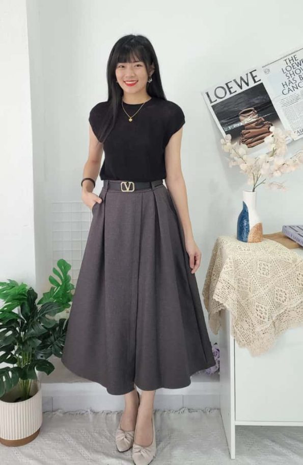 Premium Suit Midi Skirt (118)D22