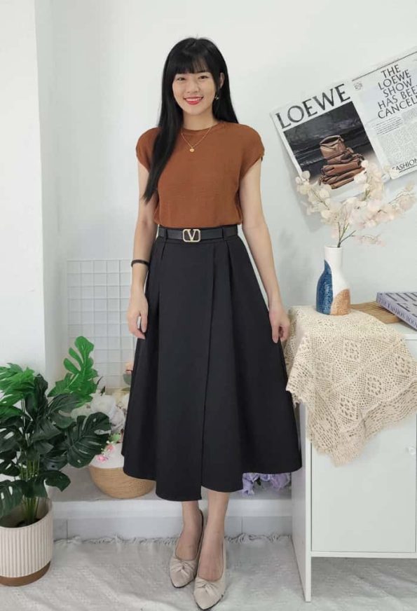 Premium Suit Midi Skirt (118)D22