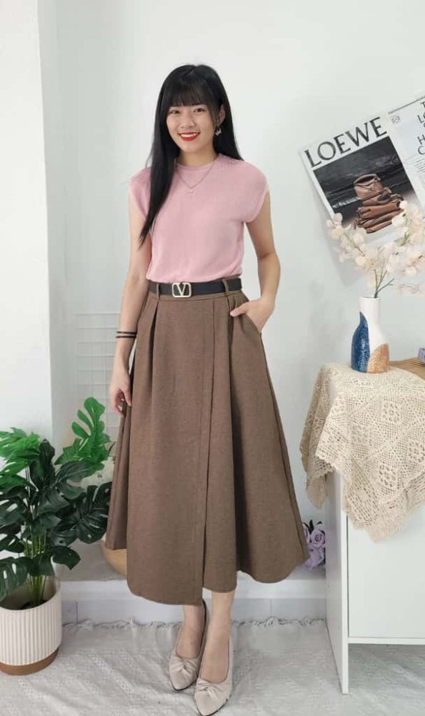 Premium Suit Midi Skirt (118)D22