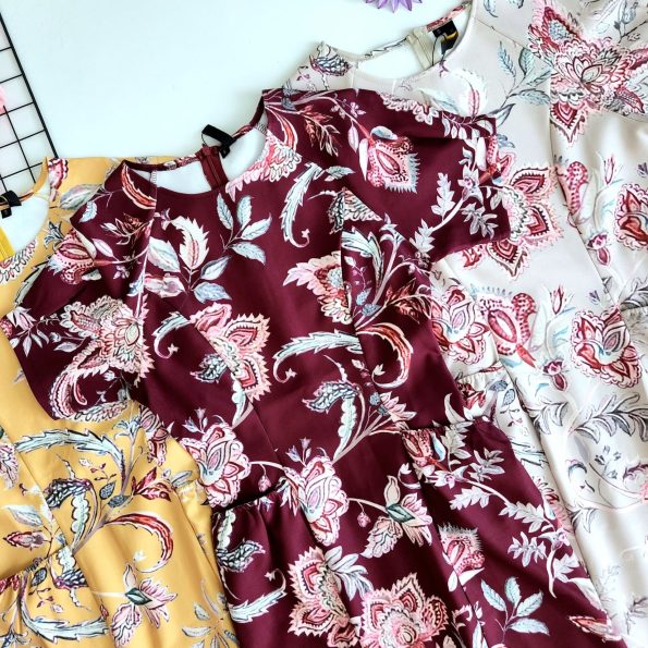 Premium Batik Floral Dress (N1036)C25