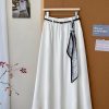 高品韩系Twill Cotton Midi半裙 (8537)
