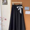 高品韩系Twill Cotton Midi半裙 (8537)