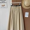 高品韩系Twill Cotton Midi 半裙 (6093)