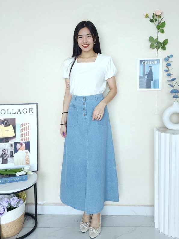 Premium Summer Denim Skirt (LA8382)