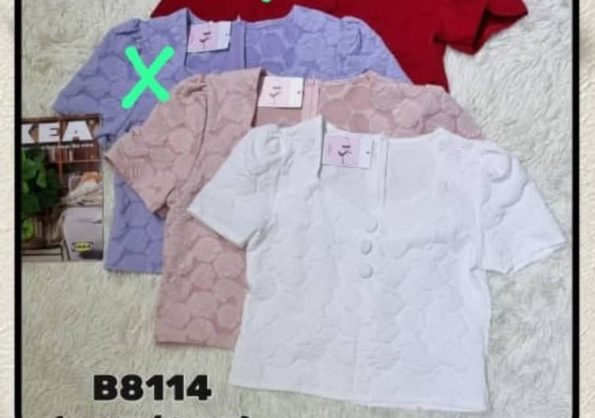 高品气质提花玫瑰时装上衣 (B8114) B11