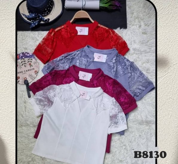 高品蕾丝拼接时装上衣 (B8130) B11