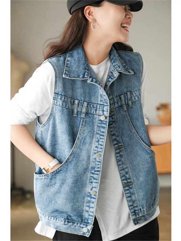 高品Denim马甲外套 (9030)