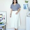 高品韩系 Twill Cotton Midi半裙 (9858)C27