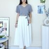 高品韩系Twill Cotton Midi半裙 (8537)C22