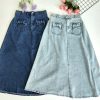 Premium Ribbon Denim Skirt (New Arrivals) (2561)