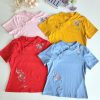 新中式刺绣花 Super Cotton Top (3088)A16