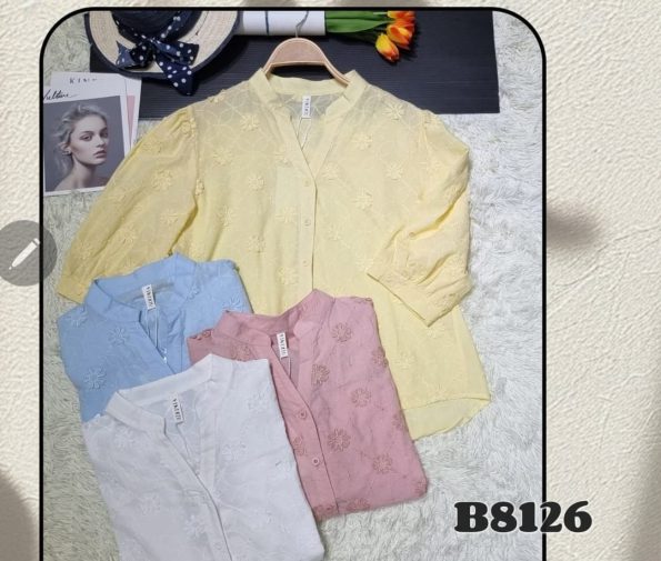 高档3D印花提花设计衬衣 (B8126)A16