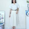 高品韩系 Twill Cotton Midi半裙 (9806)B30