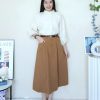 高品韩系 Twill Cotton Midi半裙 (9806)B30