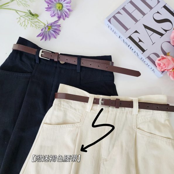 高品韩系 Twill Cotton Midi半裙 (9806)B30