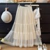 高档Ribbon网纱Midi Skirt (8285)A10