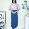 高品晕染桐花时装上衣 (8243)D23