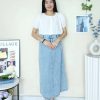 Premium Slim Denim Skirt (New Arrivals) (2669)A18