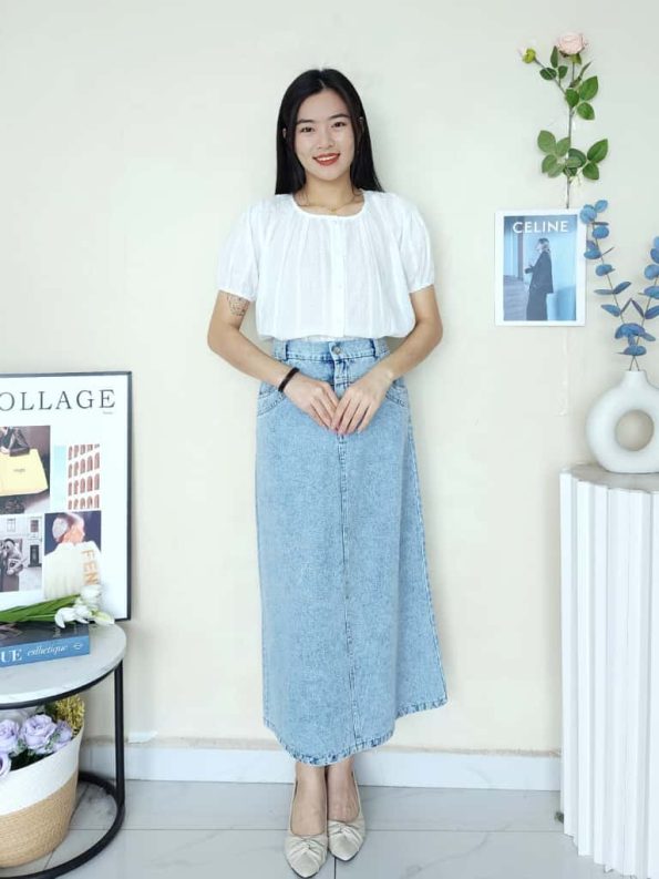 Premium Slim Denim Skirt (New Arrivals) (2669)A18