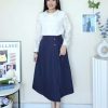 Premium Button Midi Skirt (115)D22