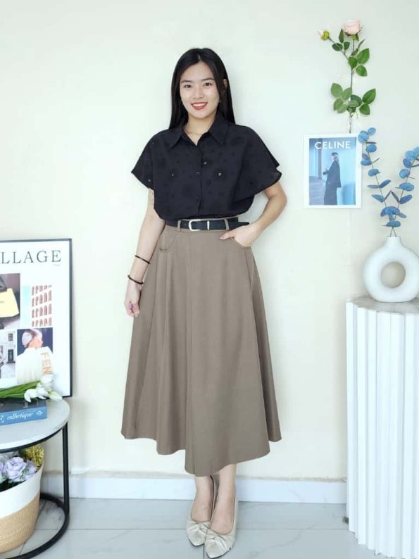 高品设计款西装 Midi Skirt (813)A18