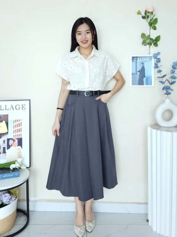 高品设计款西装 Midi Skirt (813)A18