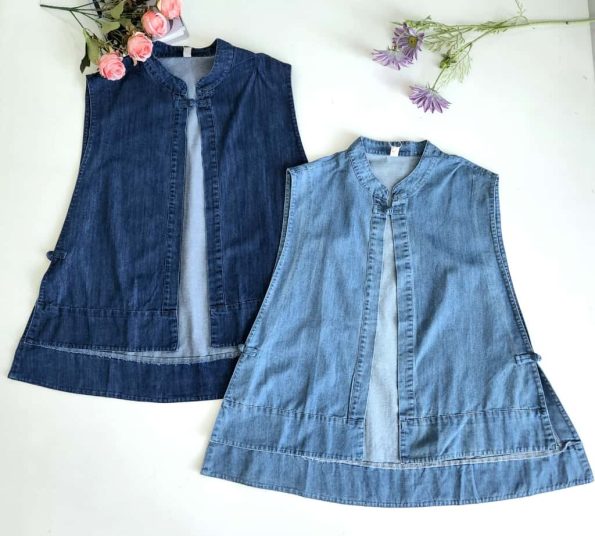 新中式Denim马甲 (A187)