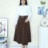 Premium Velvet Midi Skirt (9908)B31