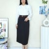 Premium Velvet Pencil Skirt (9022)B28