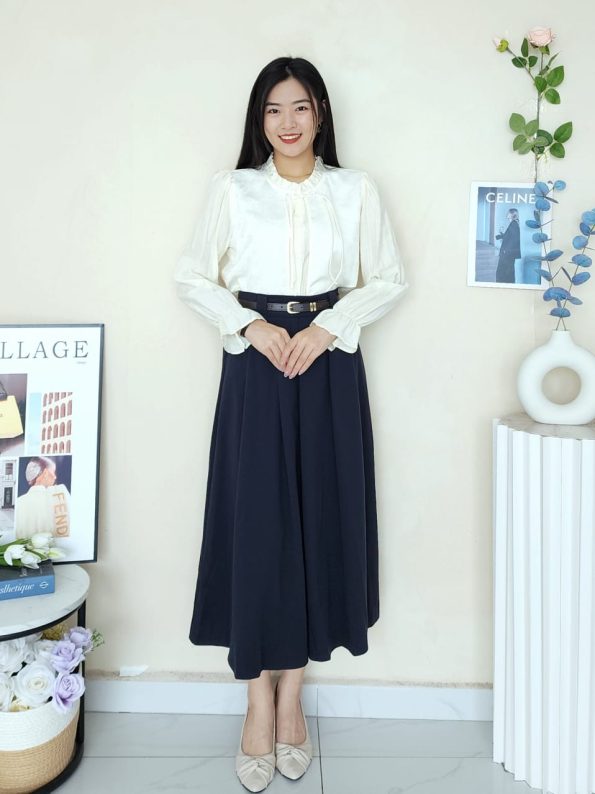 Premium Velvet Midi Skirt (8807)B32