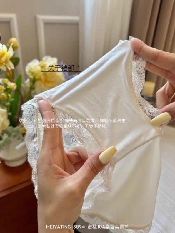 高档蕾丝蚕丝内裤 (Y589)