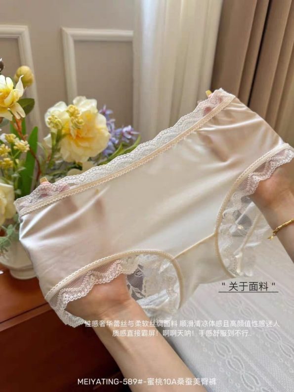 高档蕾丝蚕丝内裤 (Y589)