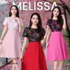 高品提花拼色新中式连身裙 (ME12792)