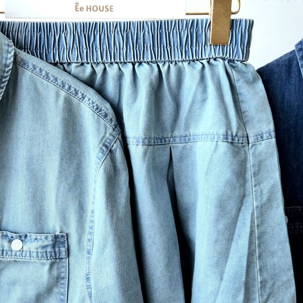 高品Denim套装 (上衣+百褶裤裙) (A155)B23