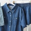 高品Denim套装 (上衣+百褶裤裙) (A155)B23