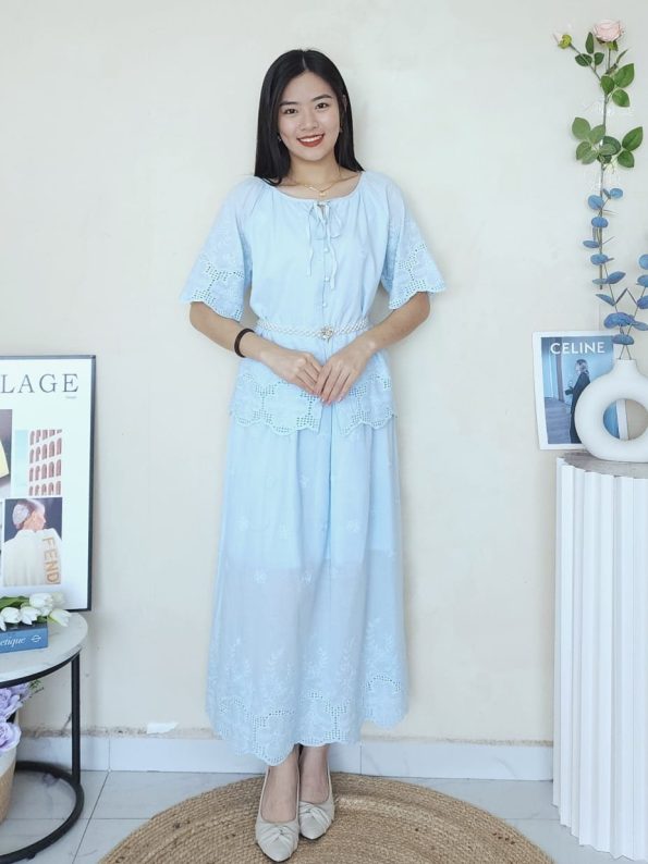 高品桐花套装 (上衣+半裙) (2390)