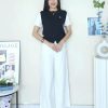 韩版假两件设计棉针织上衣 (2246)